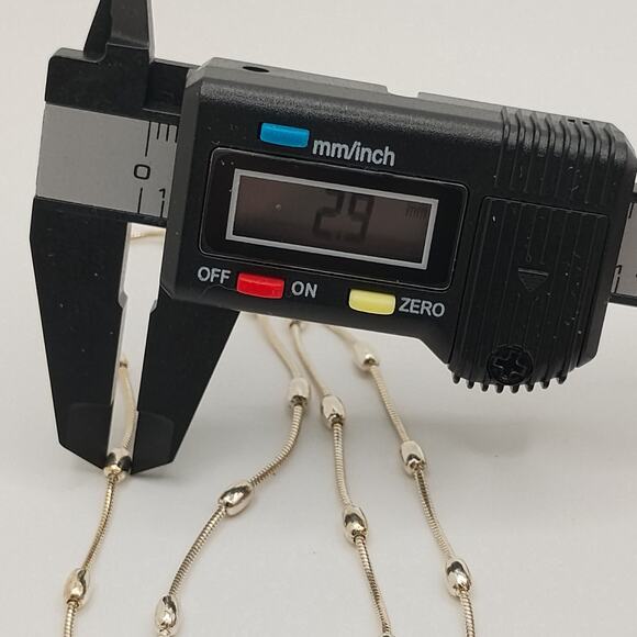 Rice Bead Sterling Silver Necklace with Lobster Claw Clasp 18-inches - Picture 5 of 5